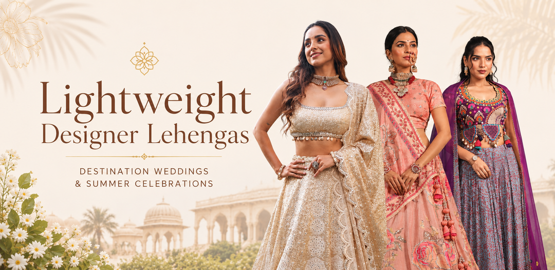 Explore Lightweight Designer Lehengas for Destination Weddings & Summer Celebrations | Zari Jaipur