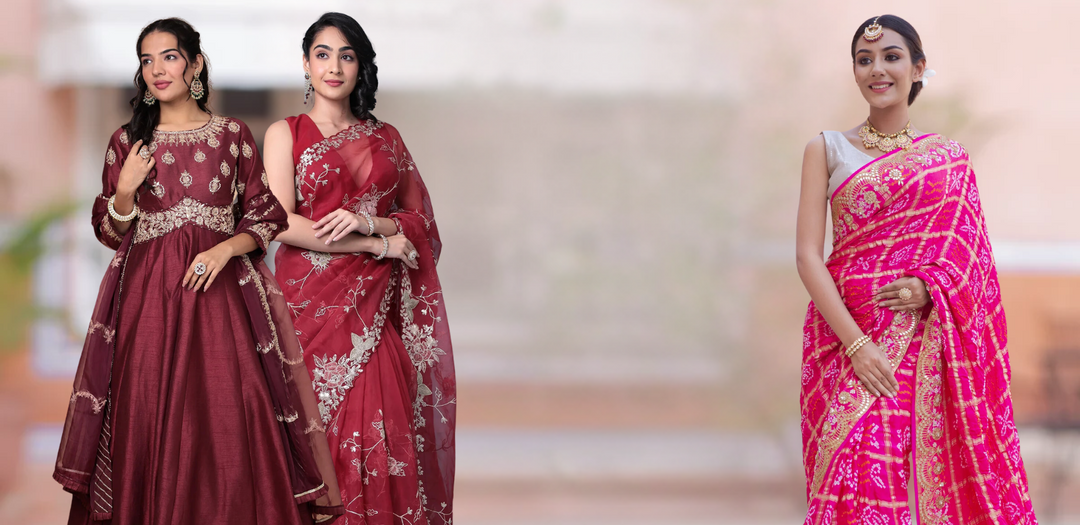 Top Ethnic Wear for Karwa Chauth 2025: Designer Sarees, Ethnic Suits & Lehengas for Women by Zari Jaipur