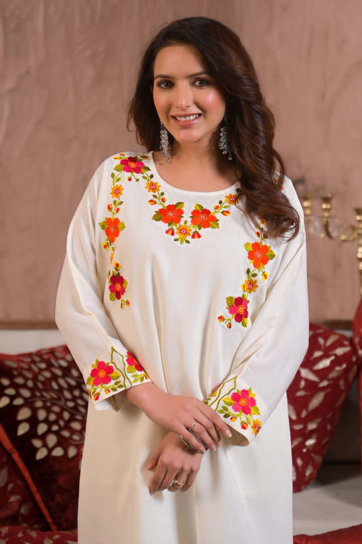 Pure Cotton Kurta Kurta Set Stitched with Thread work