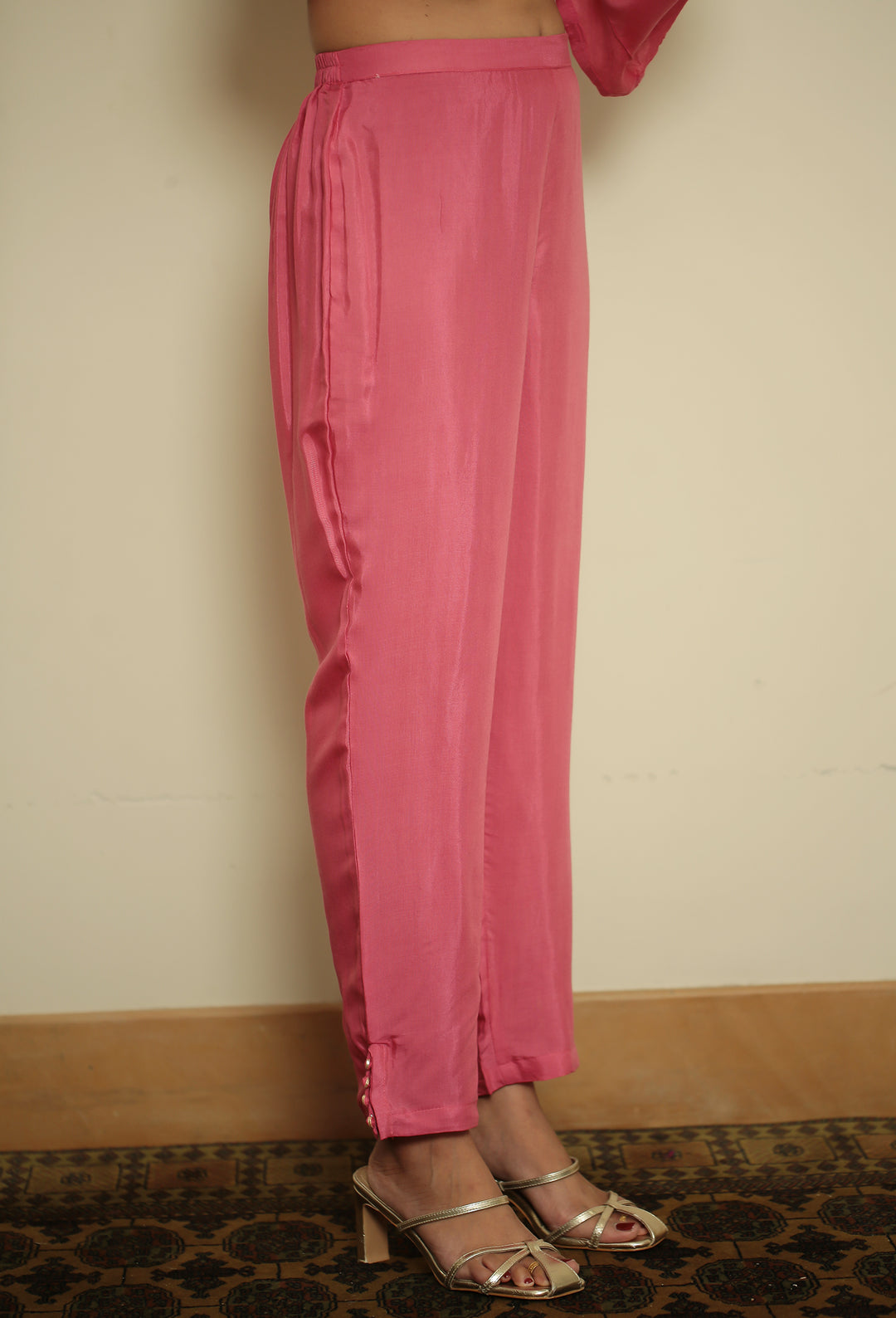 silk Suit with Thread, Zari work.