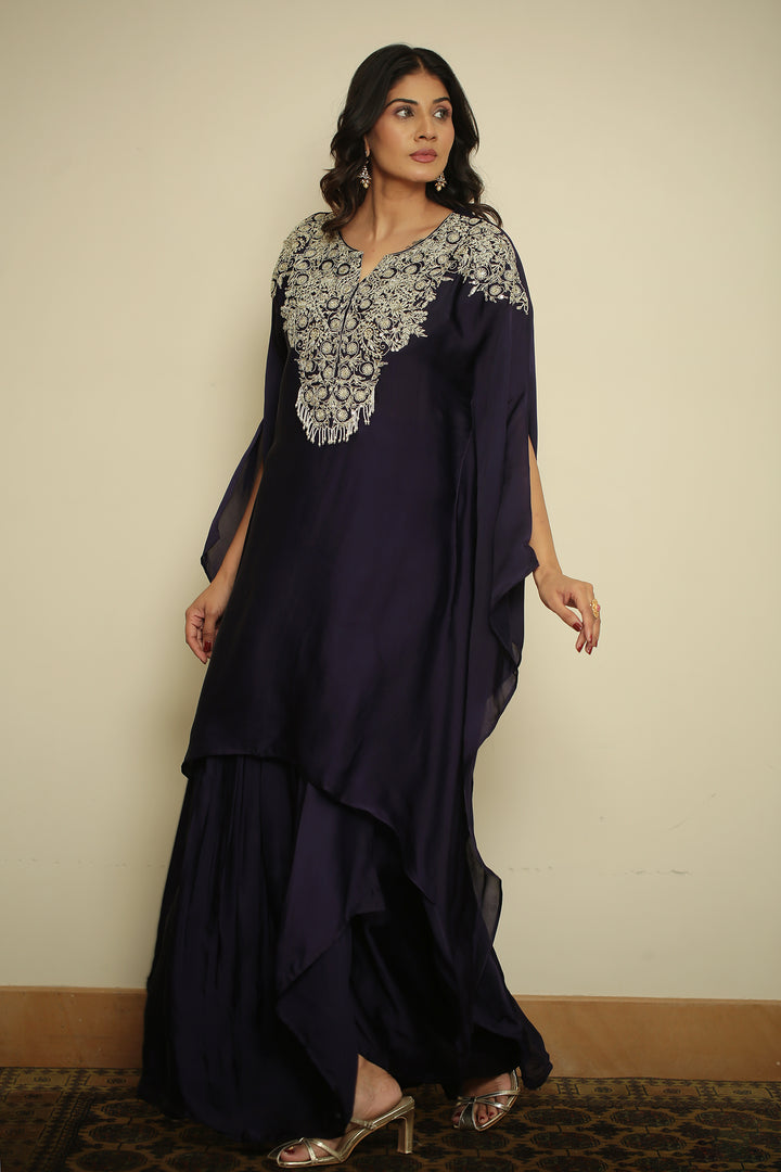 organza Indowestern with Zari Embroidery, Dabka Work, Cutdana Work ,Sequin Work, Thread Embroidery, Bead Work work.