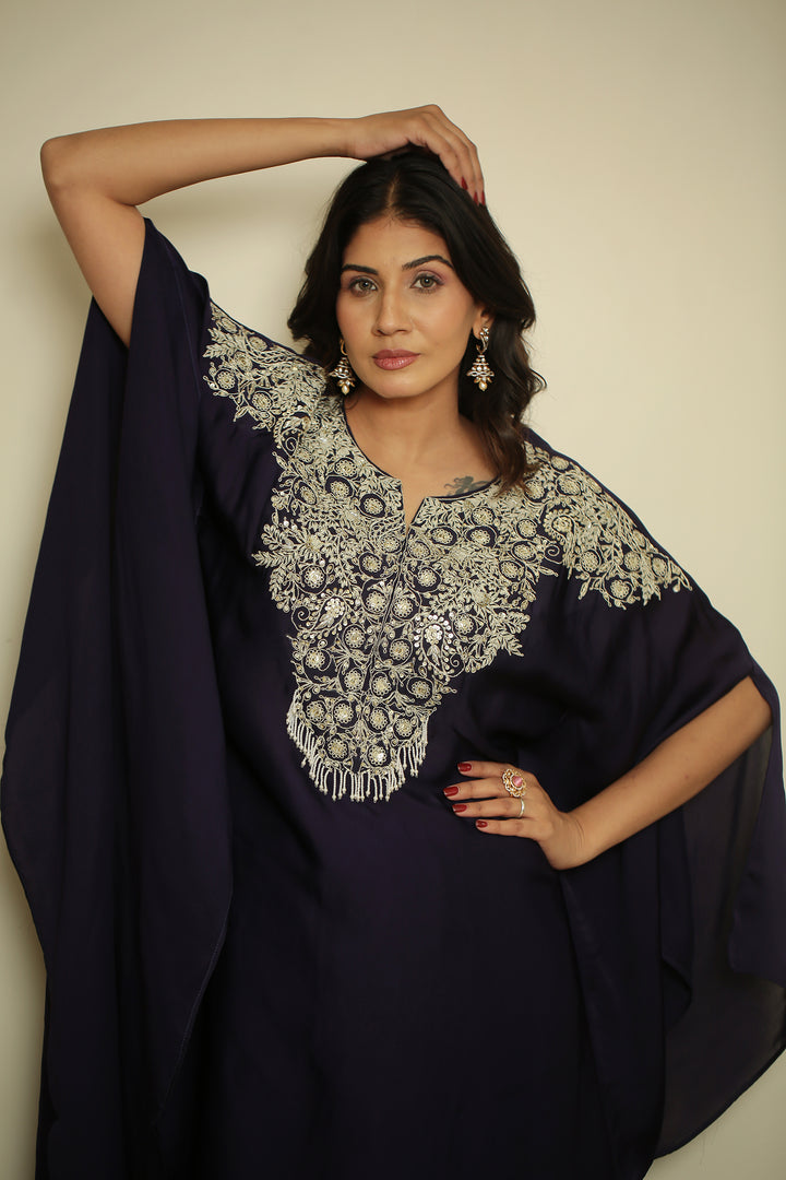 organza Indowestern with Zari Embroidery, Dabka Work, Cutdana Work ,Sequin Work, Thread Embroidery, Bead Work work.