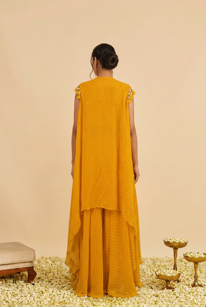 Georgette Indowestern with Gota, Mothra work.