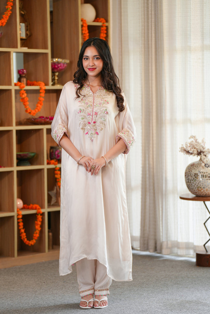 Organza Suit with Pearl, Sequins work.