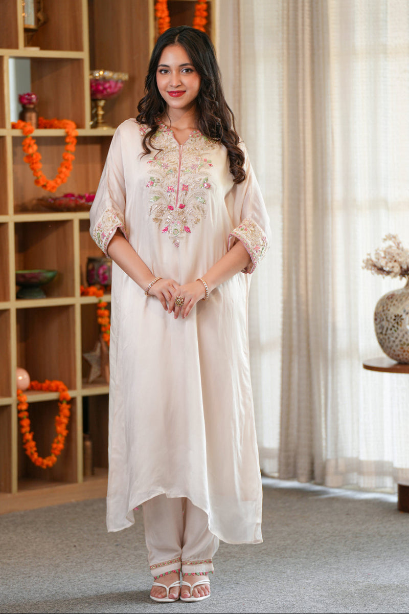 Organza Suit with Pearl, Sequins work.