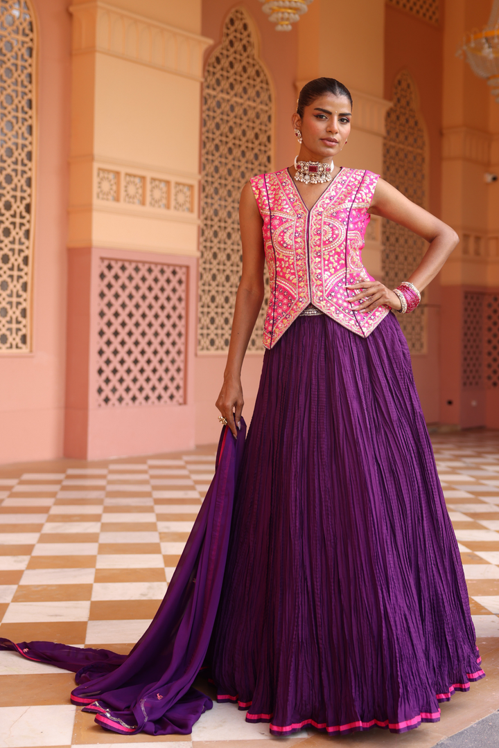 Indo Western With Mirror Work