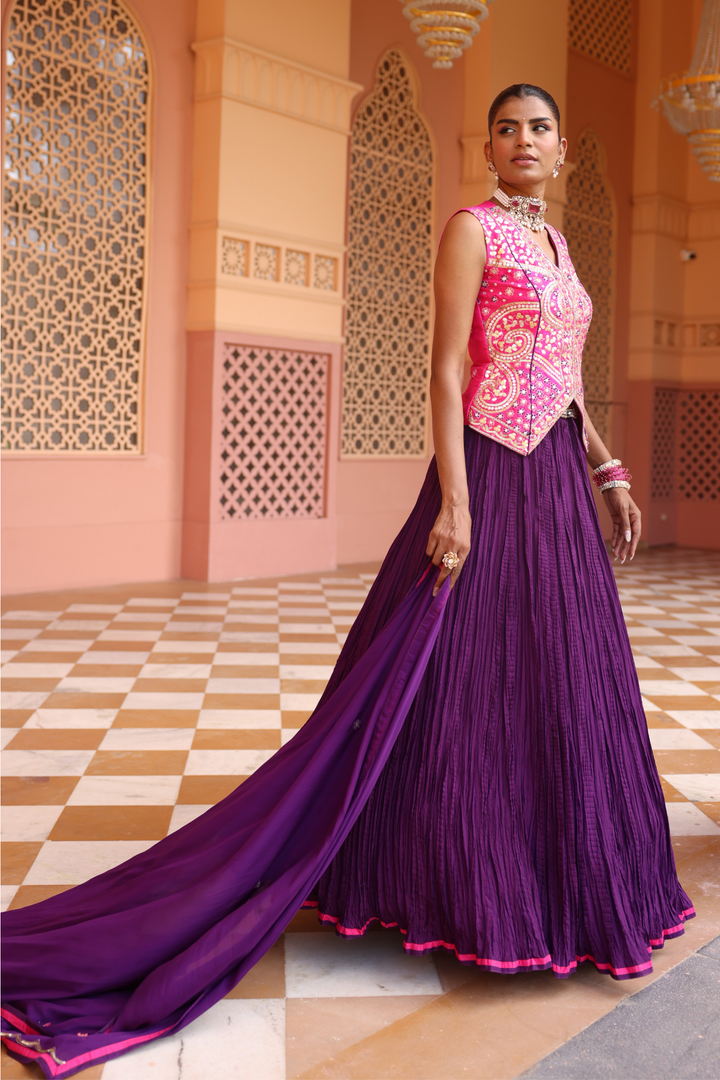 Purple Indo Western 