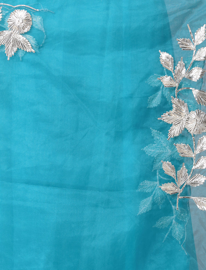 Organza Saree Embellished with Gota work