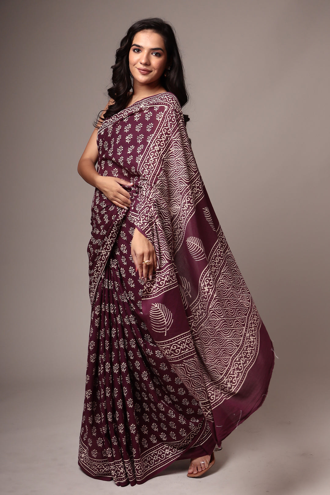 Cotton Saree  with Printed work.