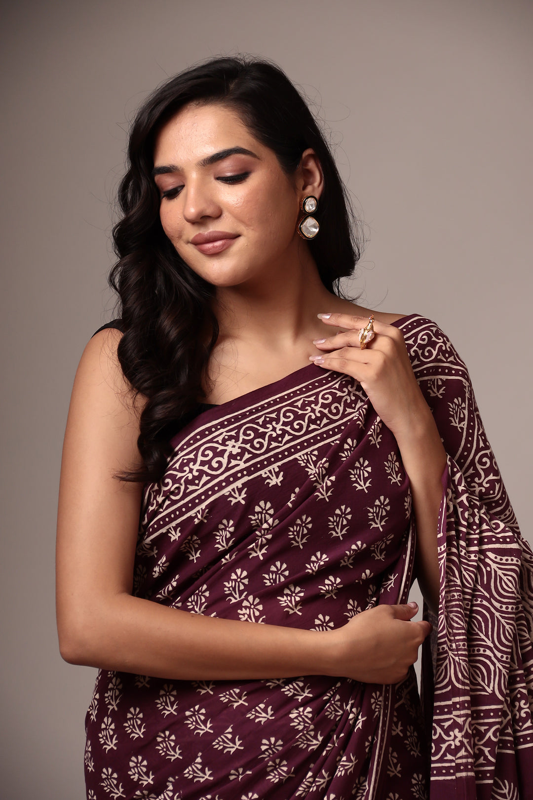 Cotton Saree  with Printed work.