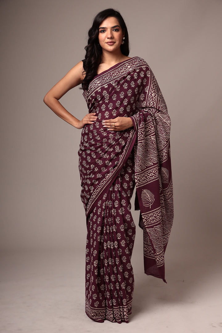 Cotton Saree  with Printed work.