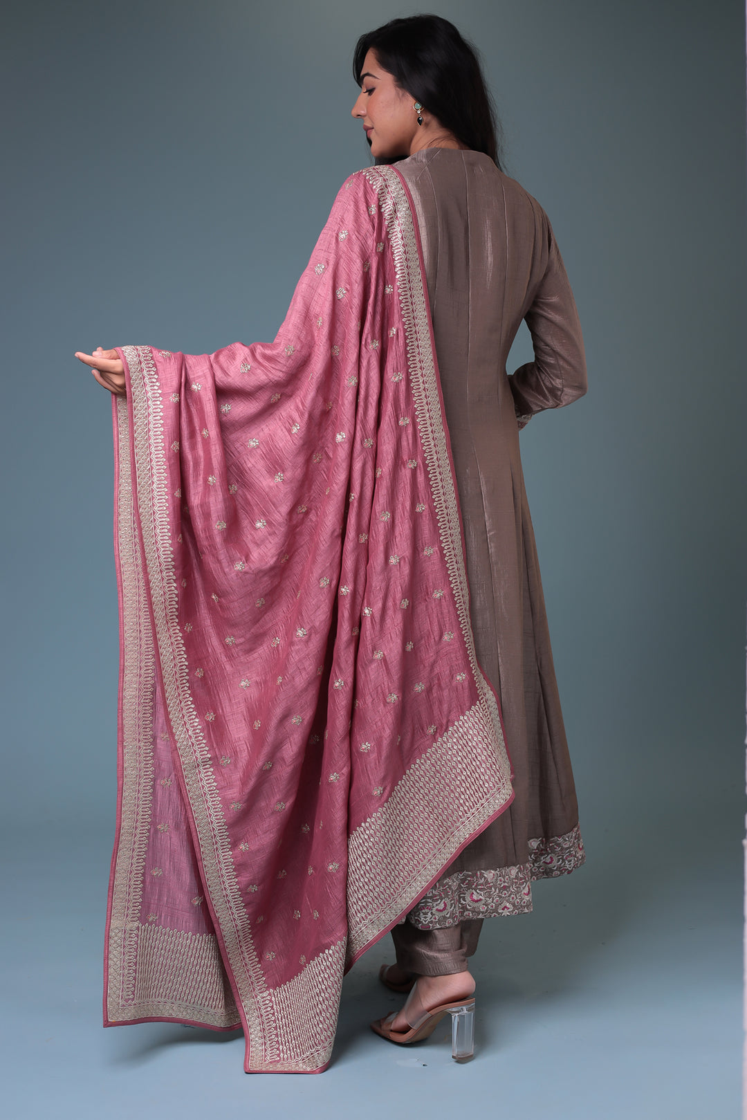 Chinon Suit with Embroidered work.
