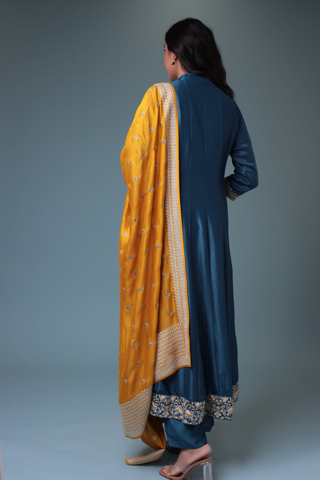 Chinon Suit with Aari work.