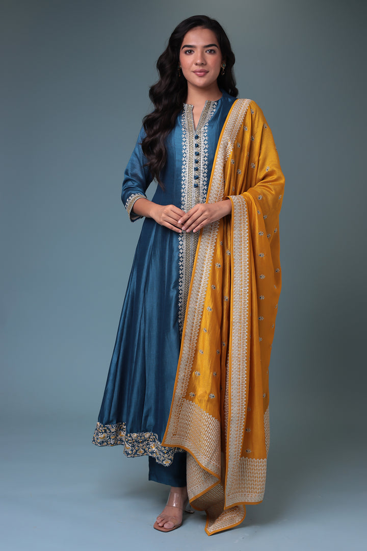 Chinon Suit with Aari work.