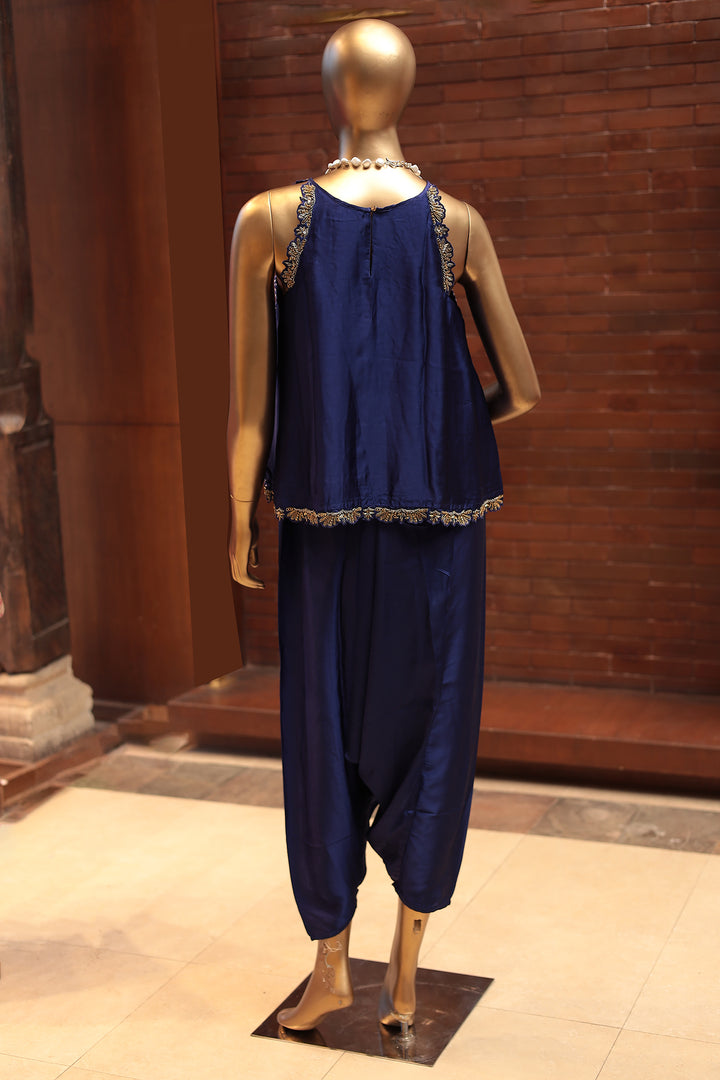 Silk Indowestern with Bandhej, Embellished  work.