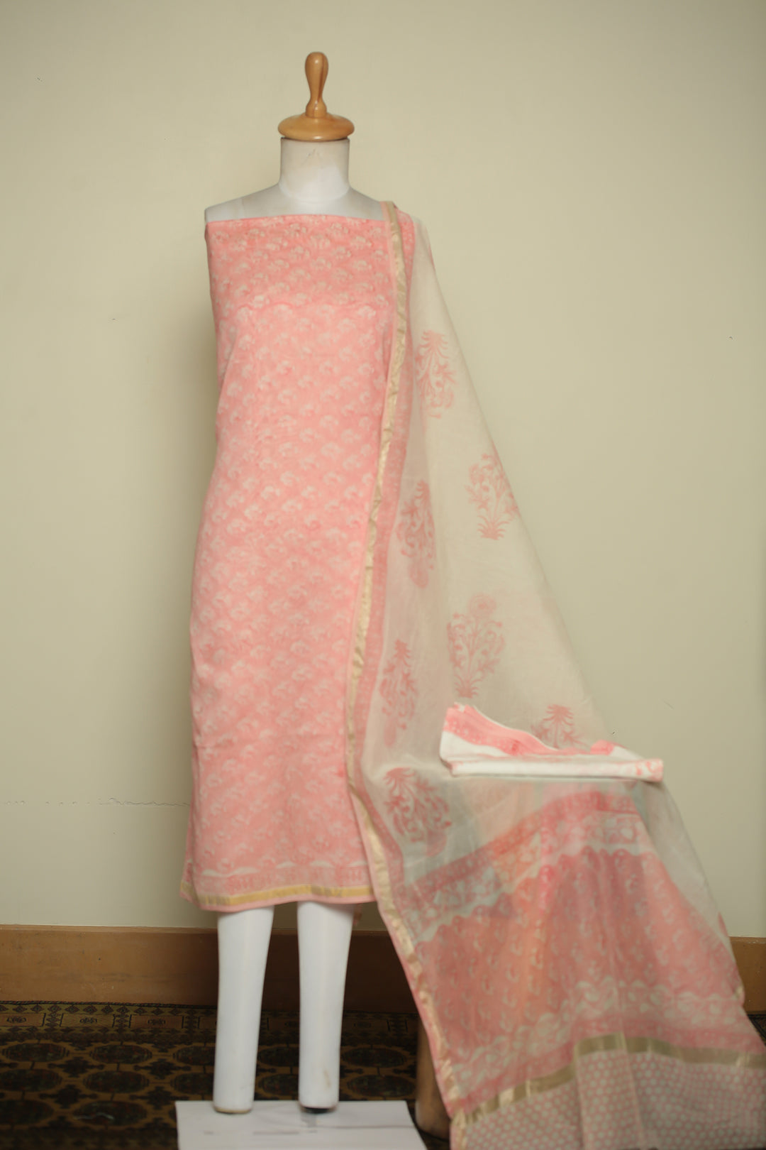 Printed Cotton Unstitched Suit