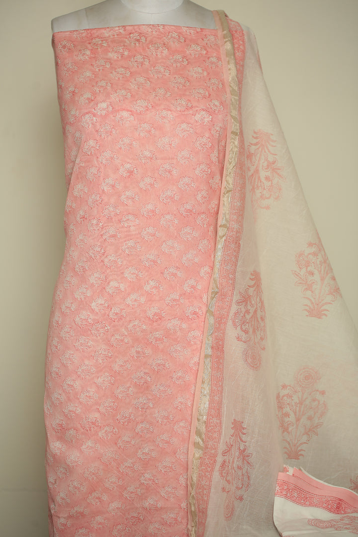 Printed Cotton Unstitched Suit