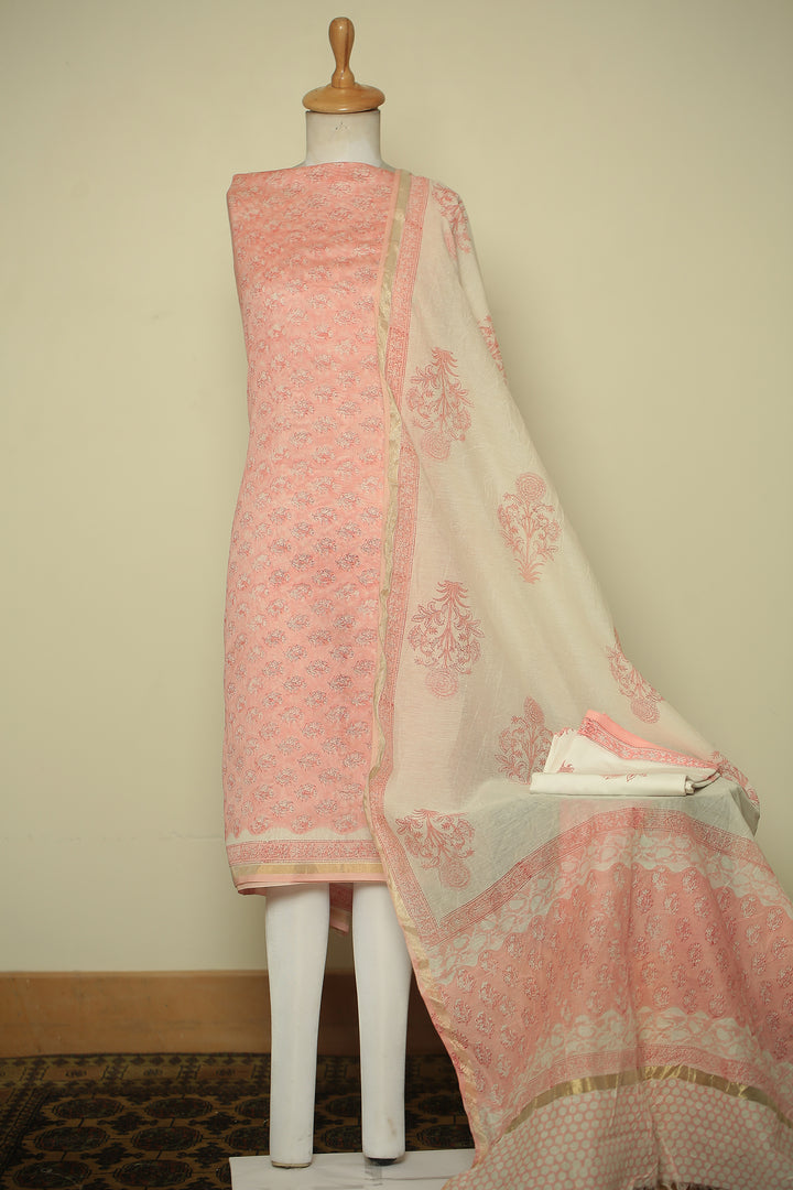 Printed Cotton Unstitched Suit
