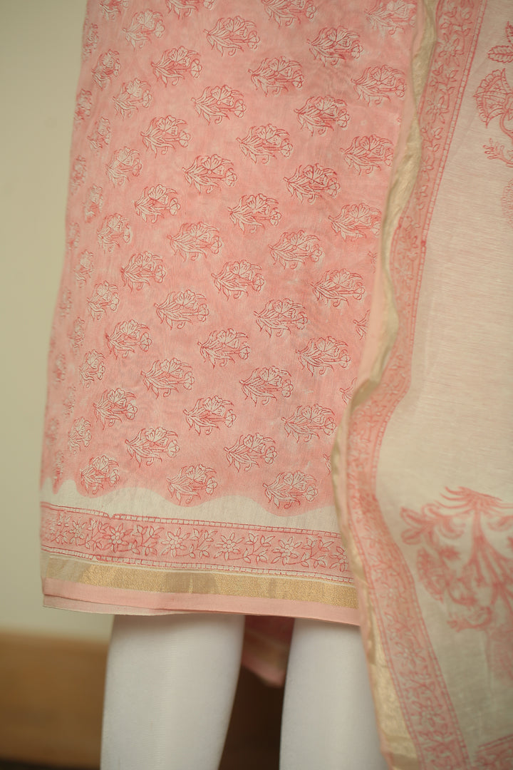Printed Cotton Unstitched Suit