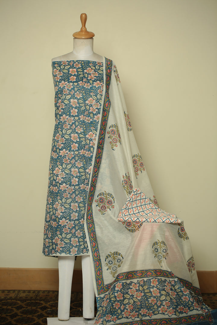 Printed Cotton Unstitched Suit