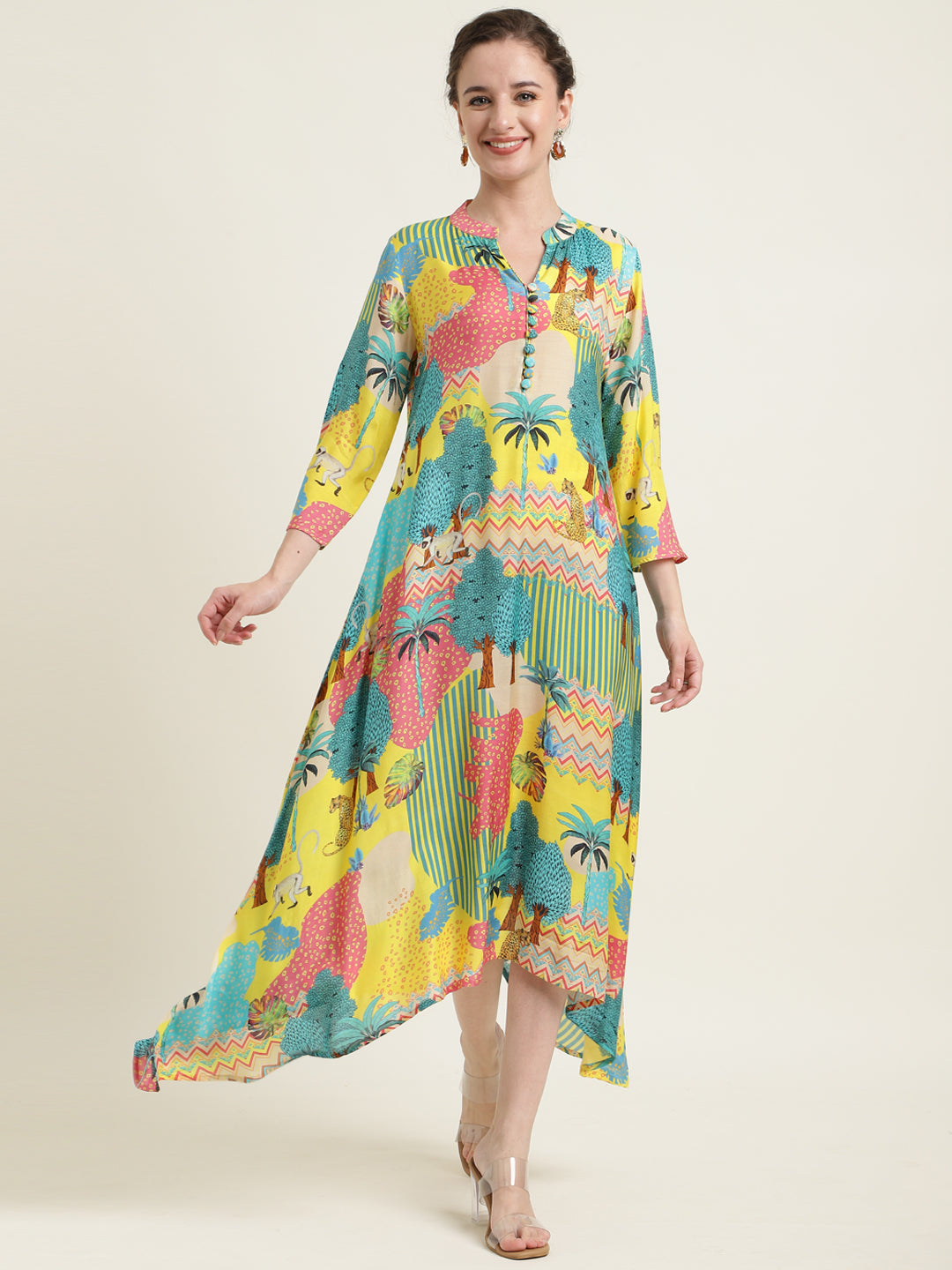 Printed Silk Blend Dress