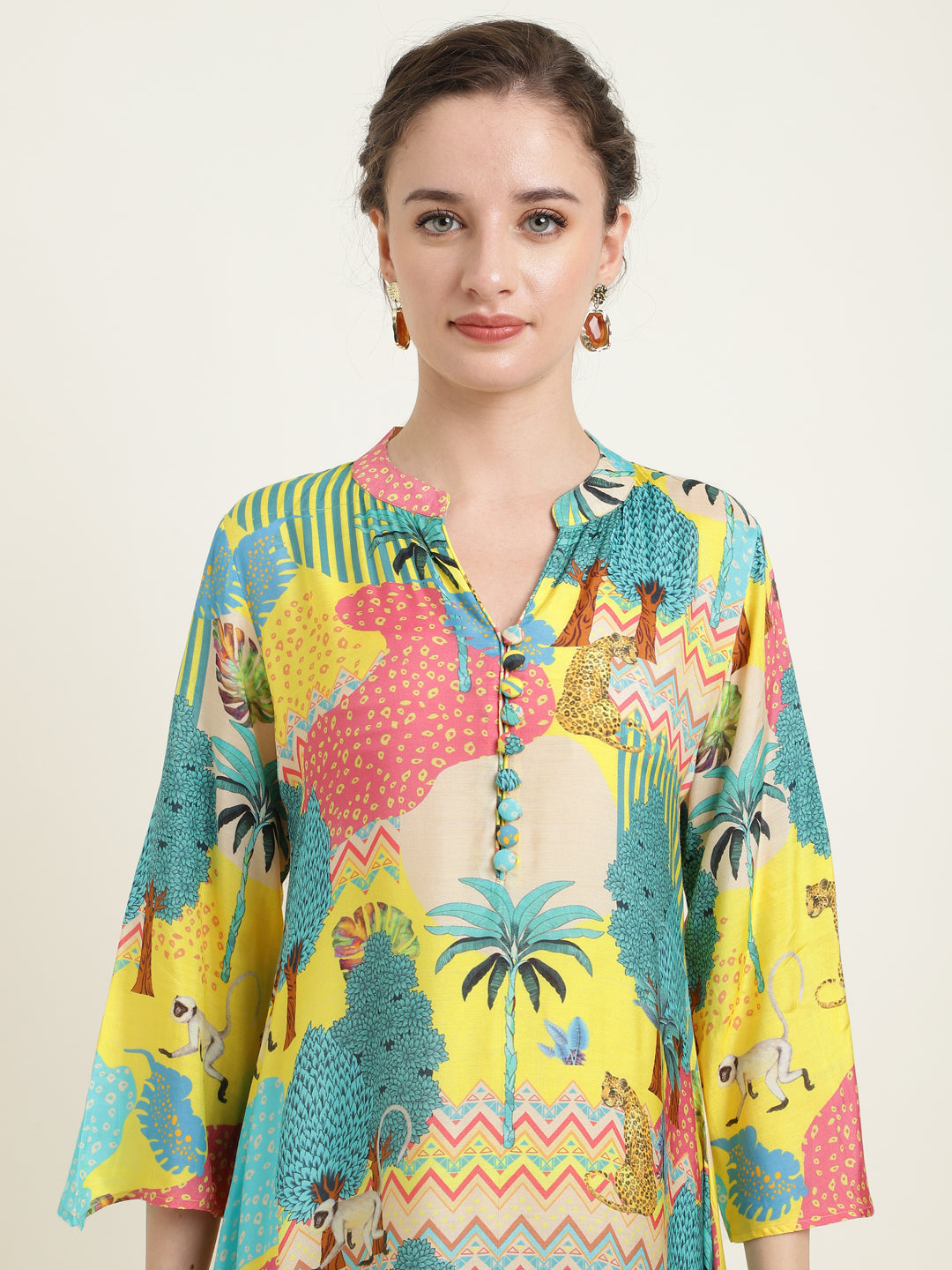 Printed Silk Blend Dress