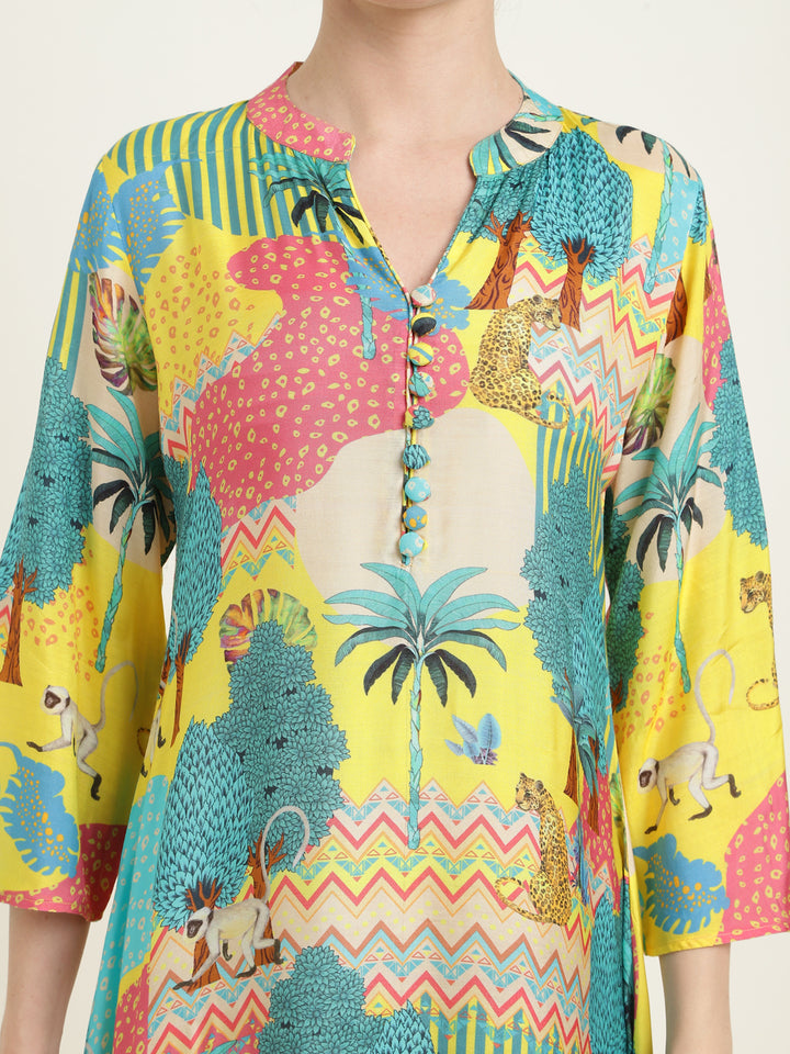 Printed Silk Blend Dress
