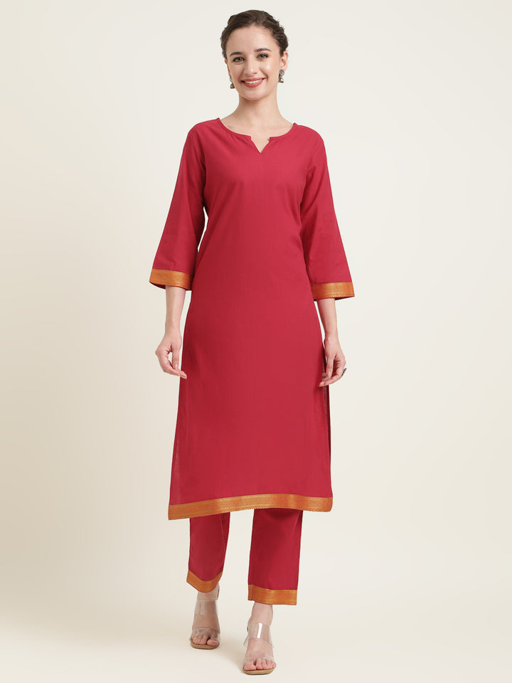 Red Cotton Suit