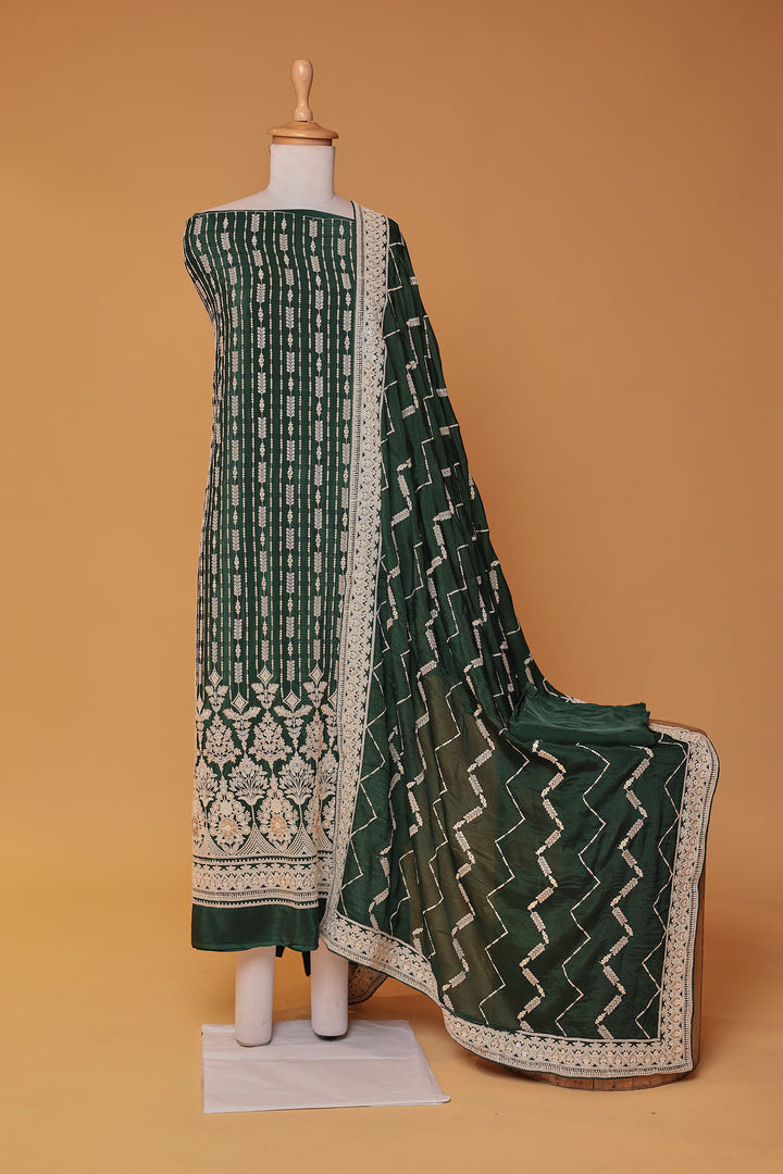 Georgette Unstitched Suit with Thread work