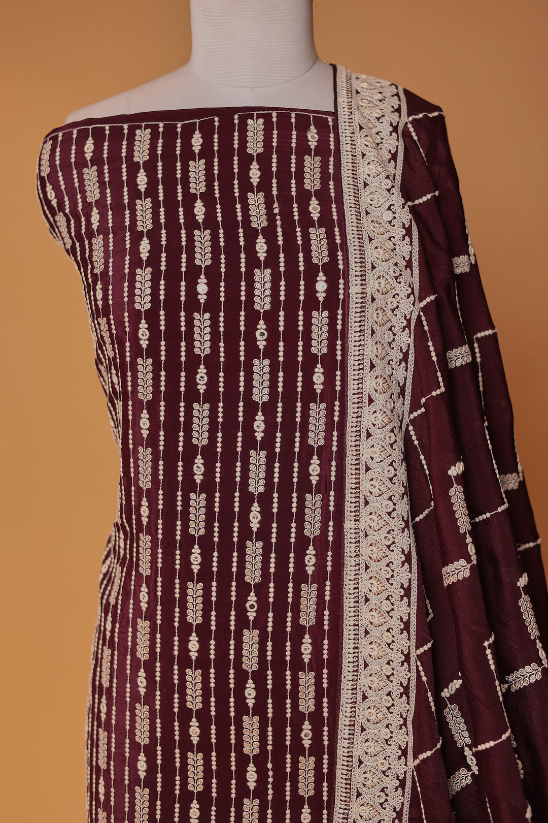 Georgette Unstitched Suit with Thread work