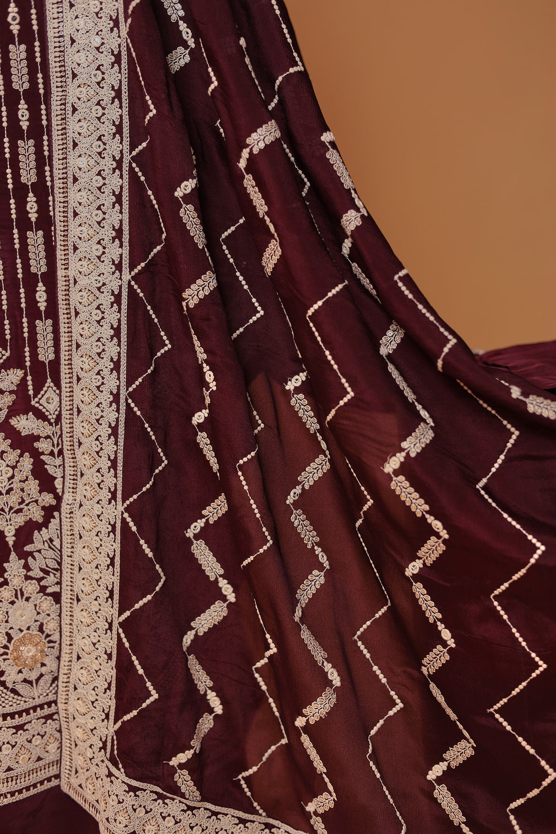 Georgette Unstitched Suit with Thread work