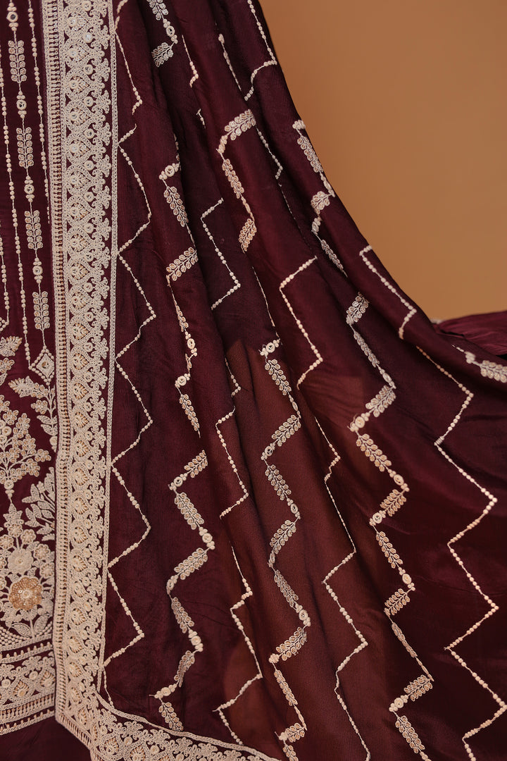 Georgette Unstitched Suit with Thread work