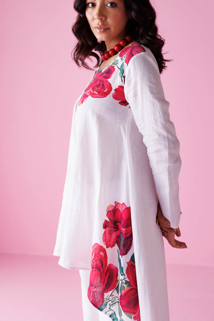 Printed Pure Linen Co Ords Set
