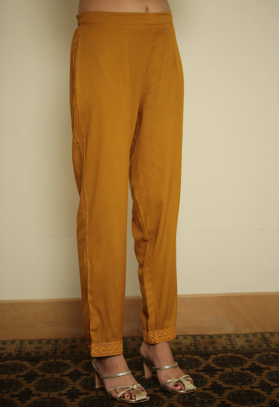 cotton Kurta with Sequins, Lace Work