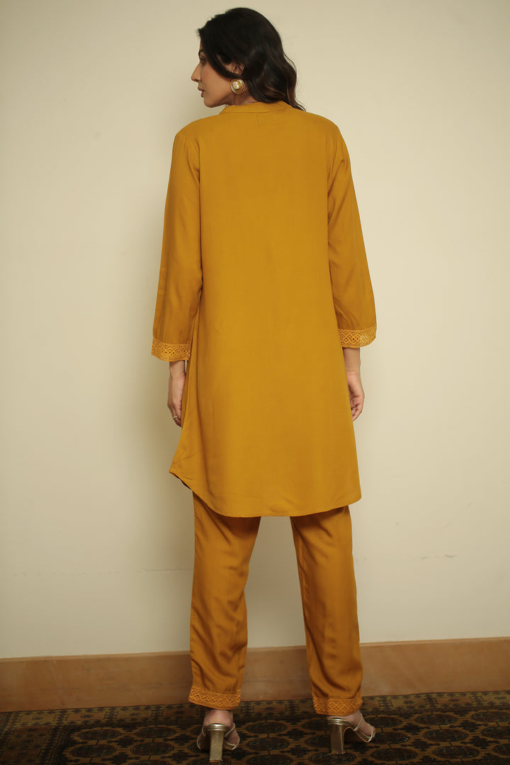 cotton Kurta with Sequins, Lace Work