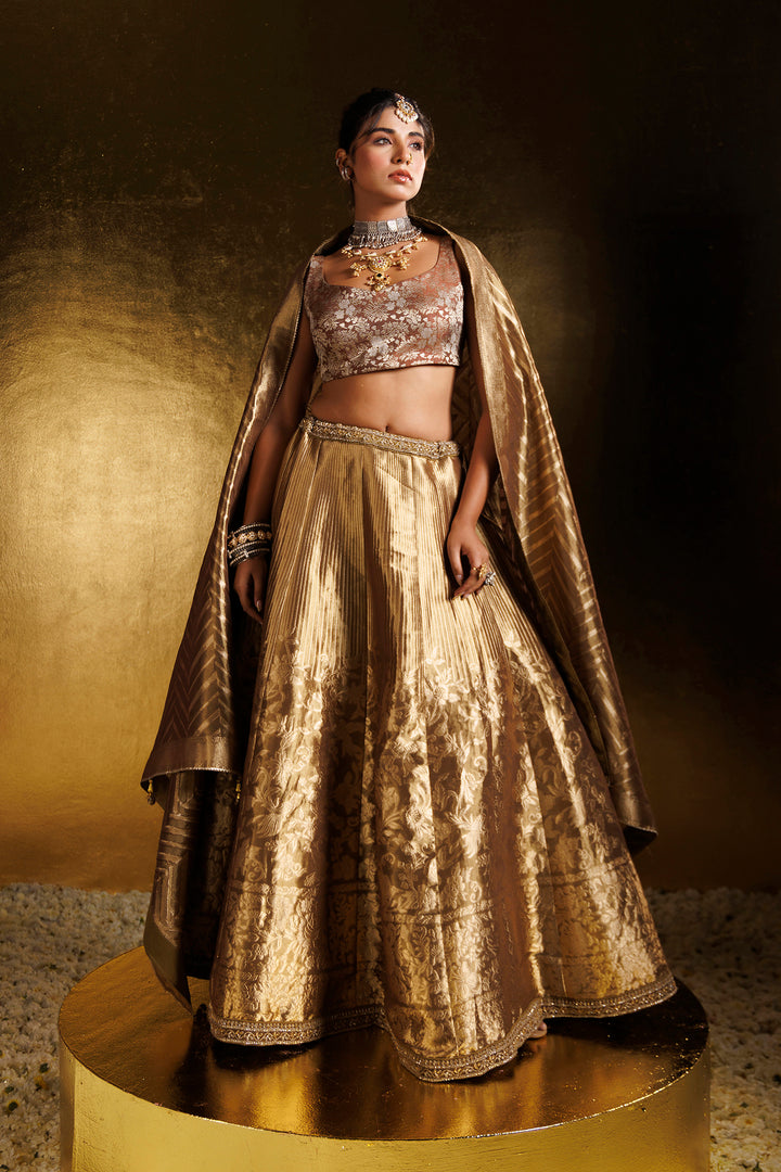 brown lehenga for women