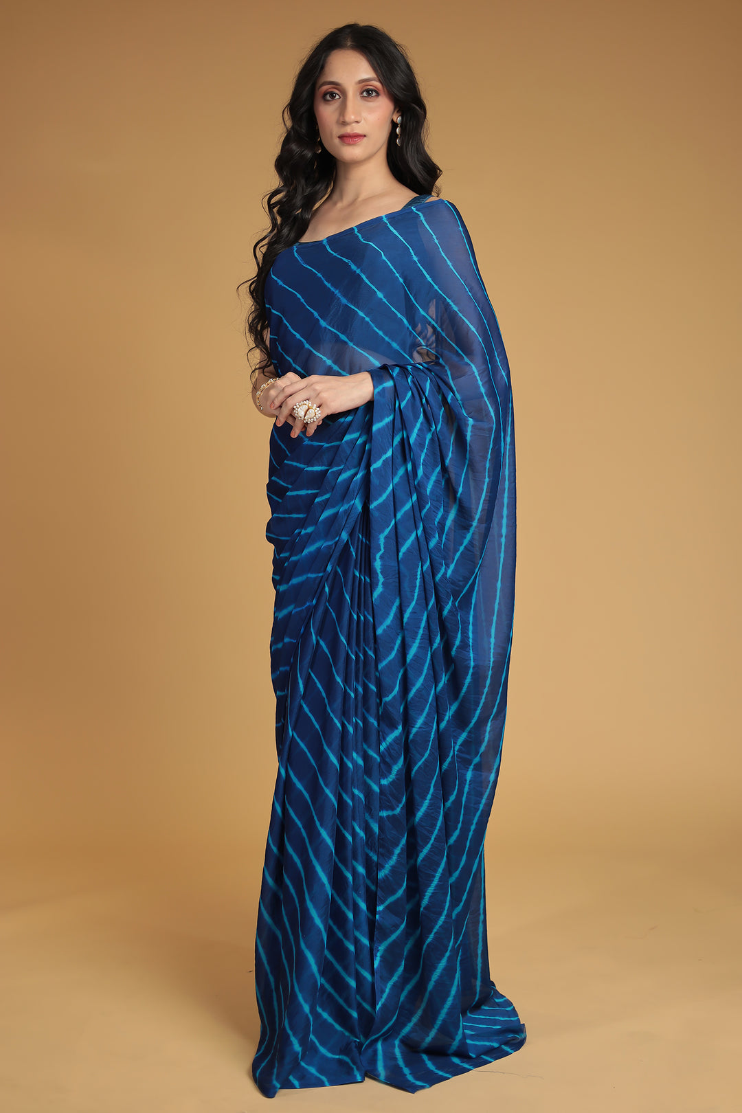 Leheriya Chiffon Saree