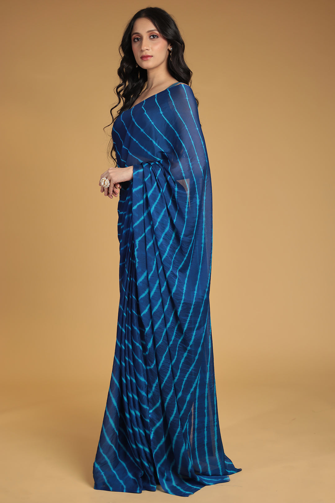 Leheriya Chiffon Saree