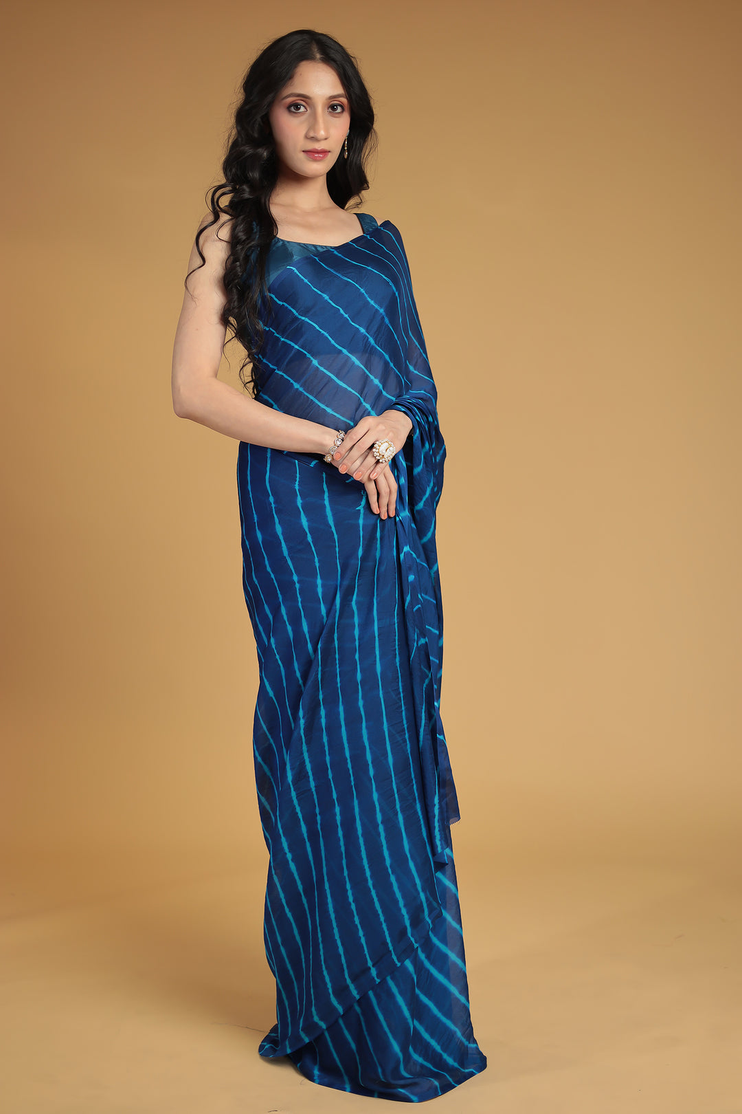 Leheriya Chiffon Saree