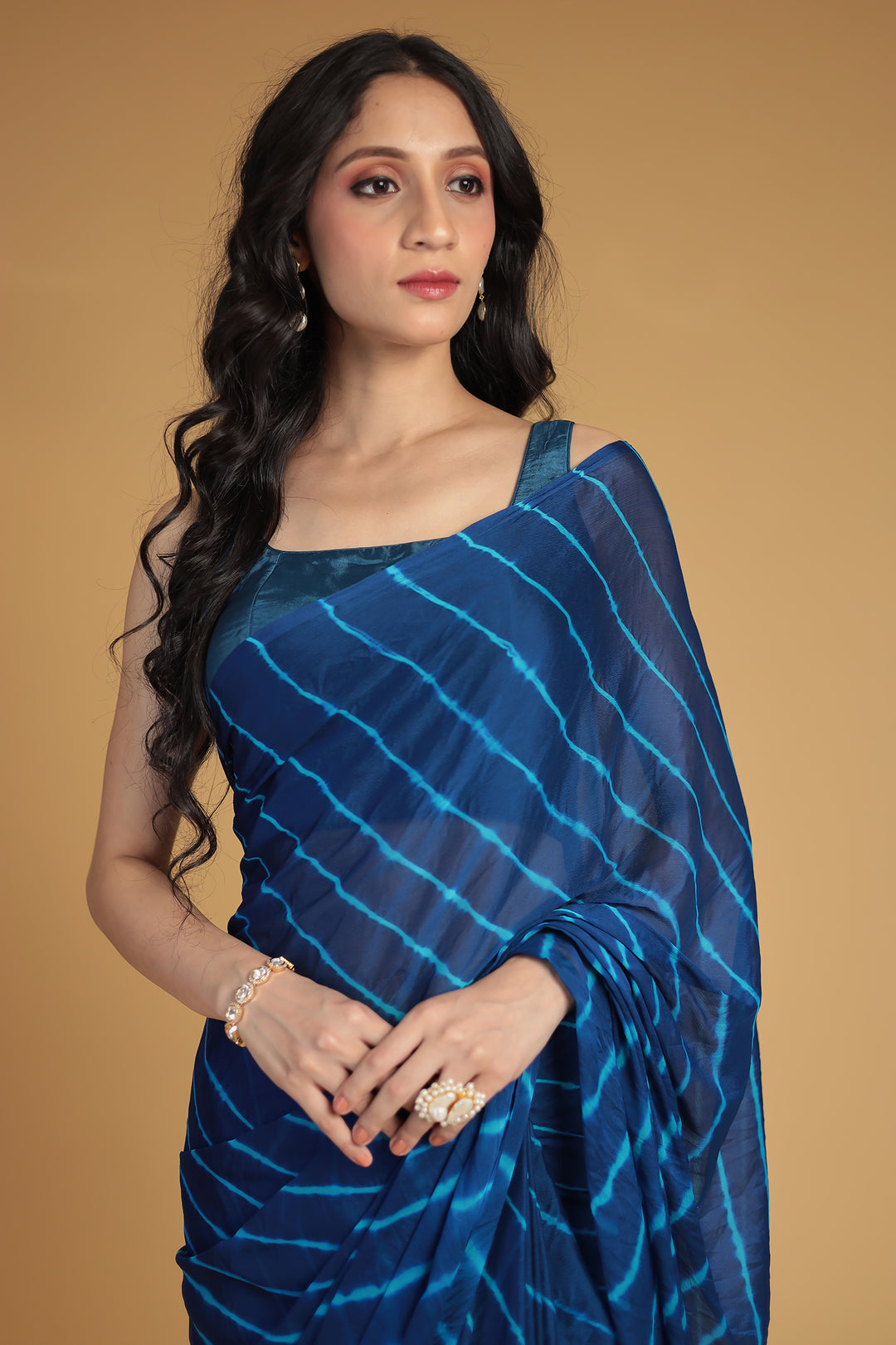 Leheriya Chiffon Saree