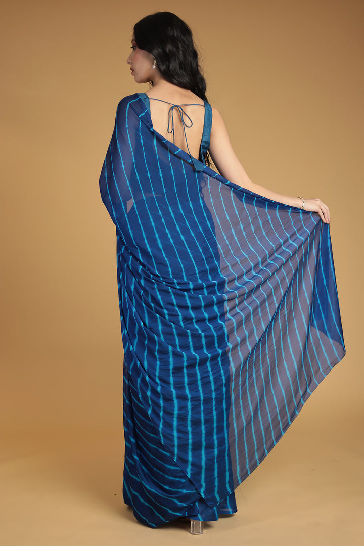 Leheriya Chiffon Saree