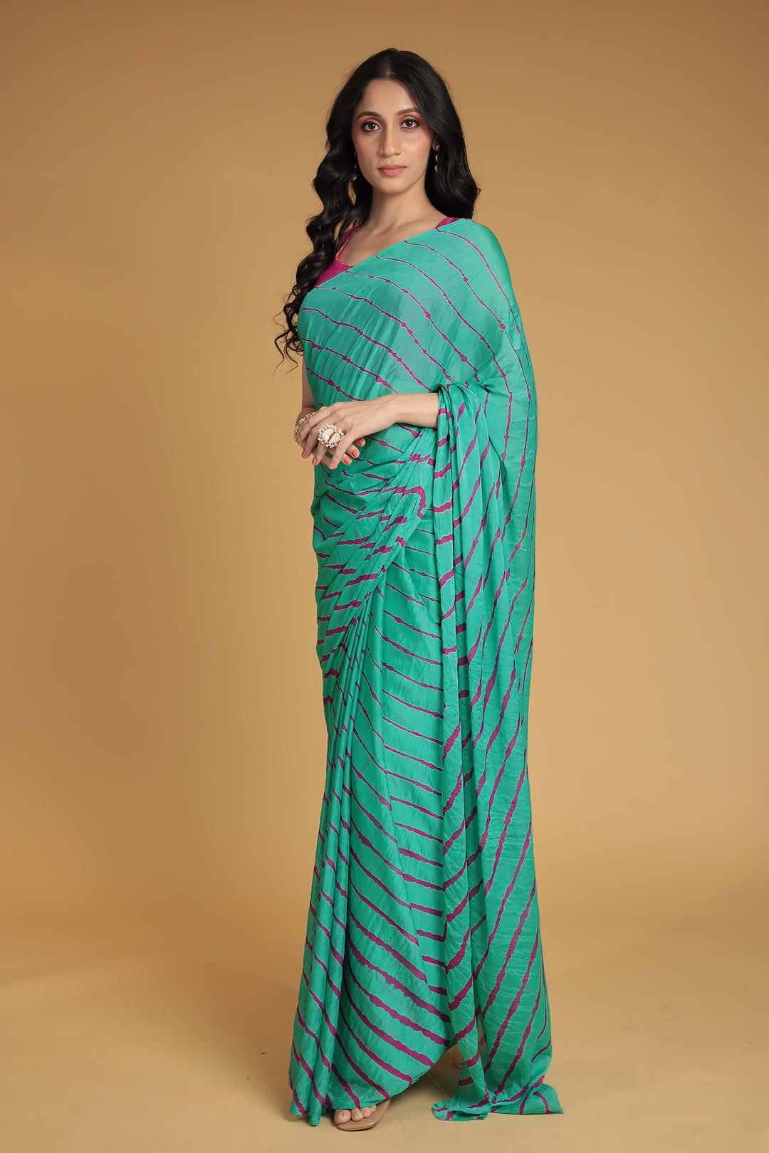 Leheriya Chiffon Saree
