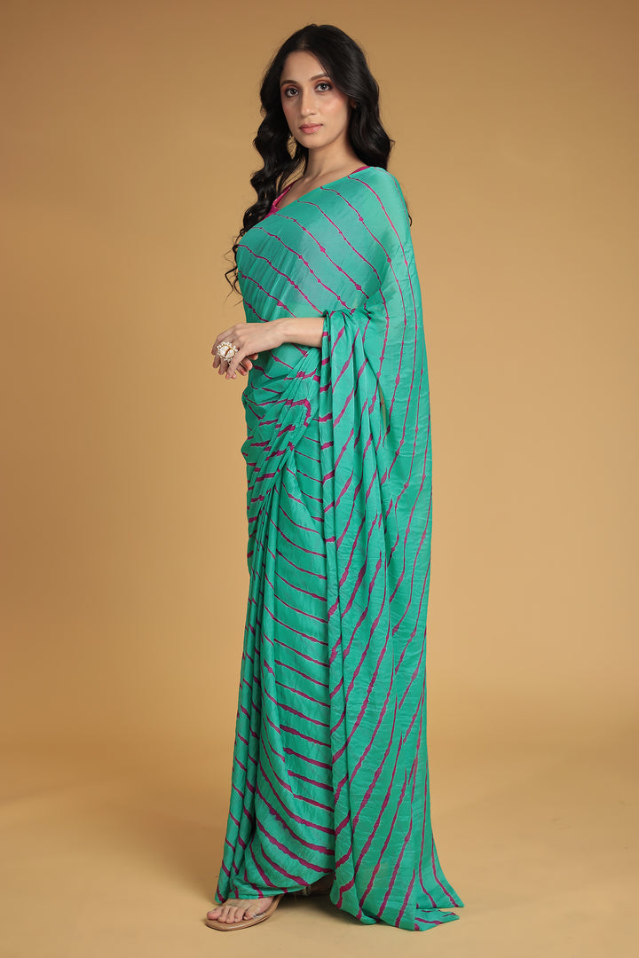 Leheriya Chiffon Saree