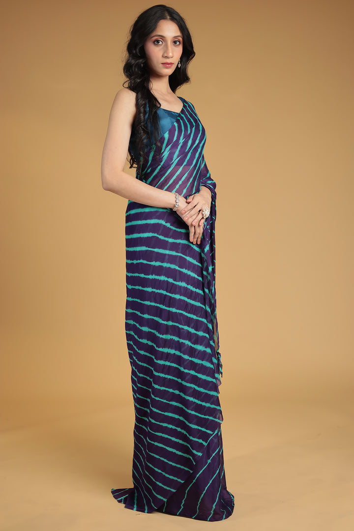 Leheriya Chiffon Saree