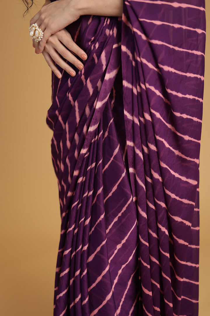 Leheriya Chiffon Saree