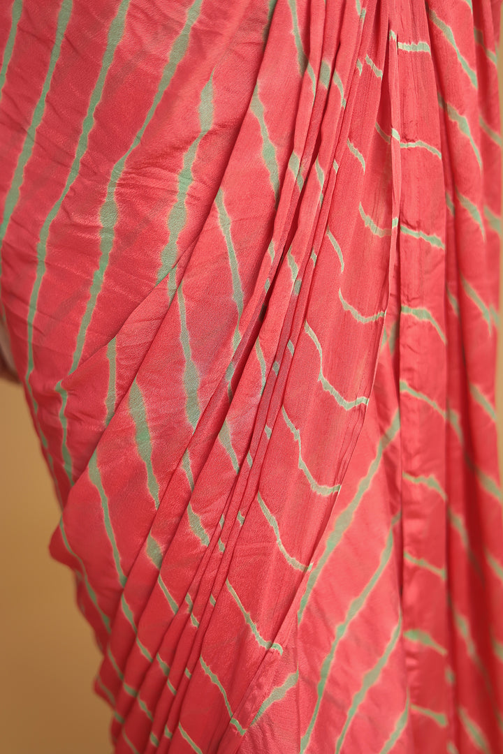 Leheriya Chiffon Saree