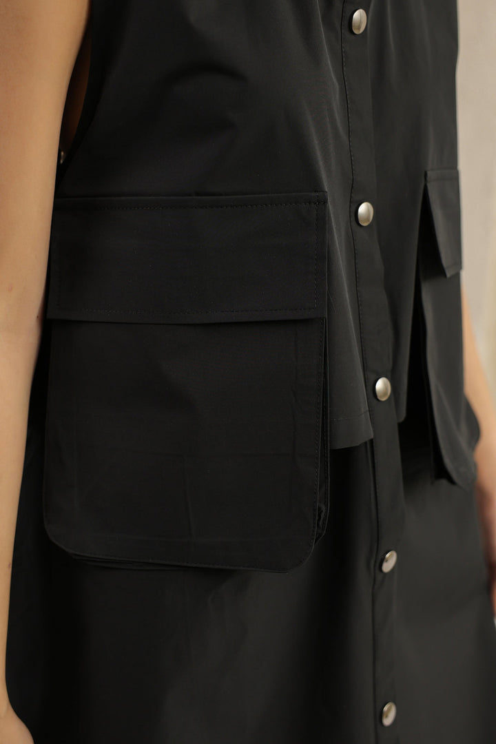 Black Waterproof Maxi Dress