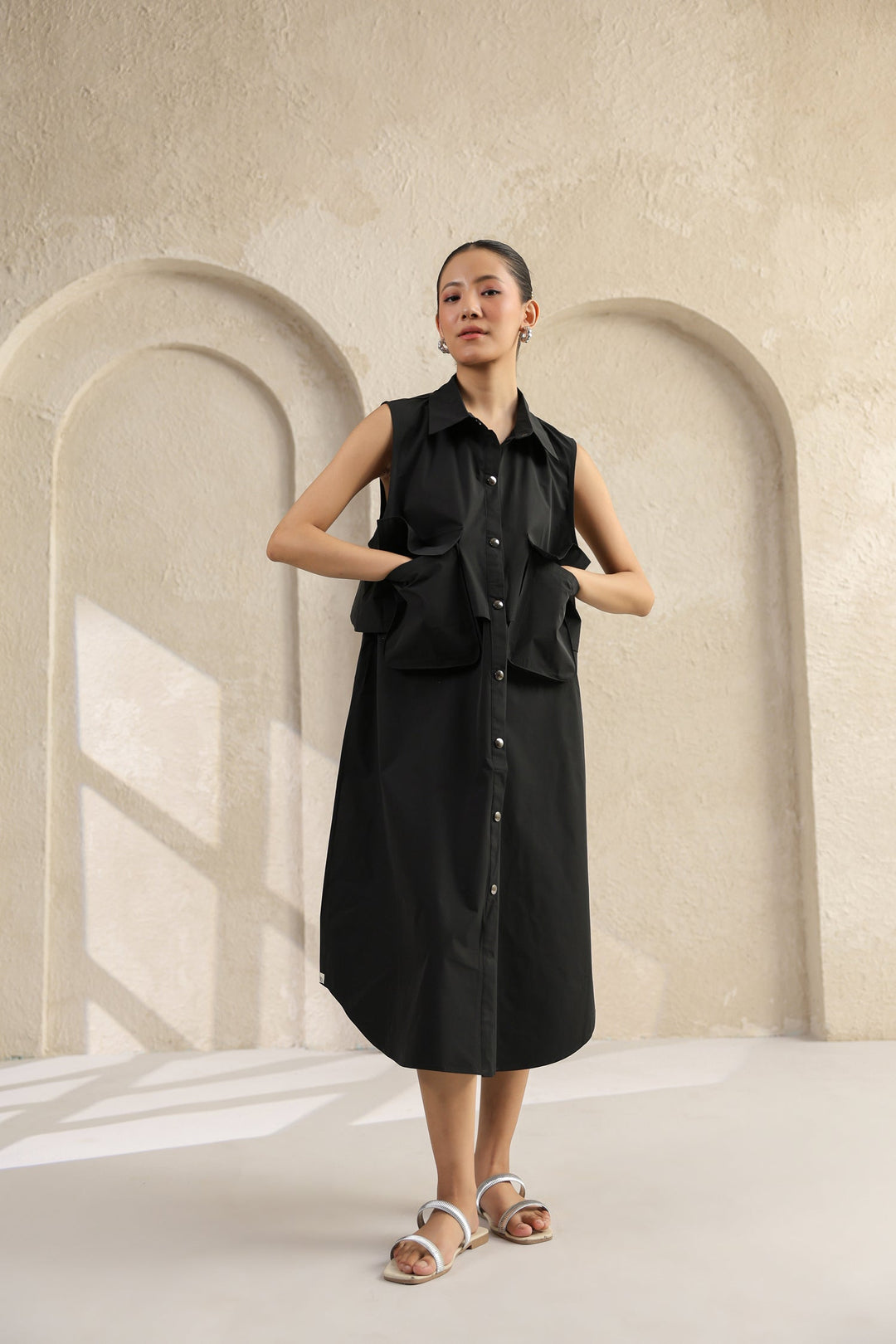 Black Waterproof Maxi Dress