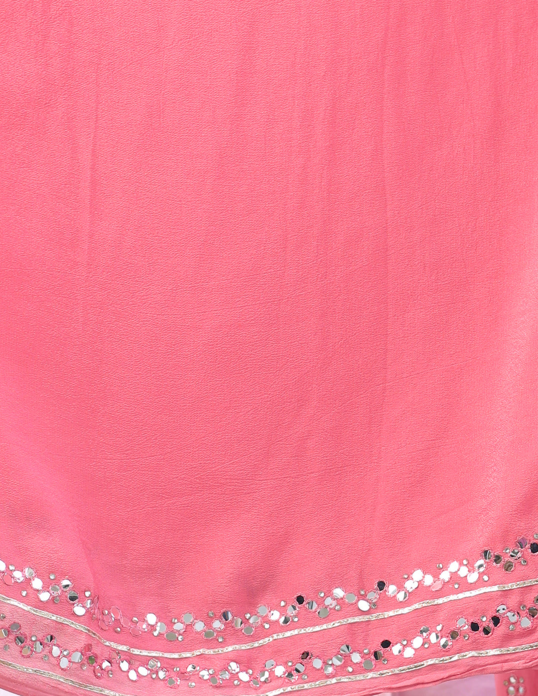 Festive Chiffon Drape with Gota and Foil Work