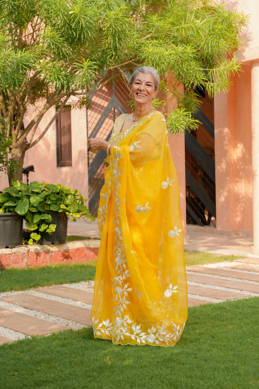 Organza Saree with Gota work